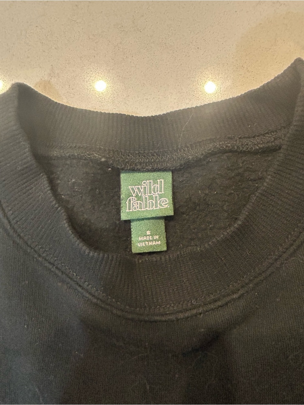 wild fable Black Cropped Crewneck Sweatshirt - Picture 2 of 4